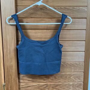 Cropped Textured Tank Top